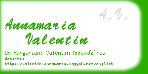 annamaria valentin business card